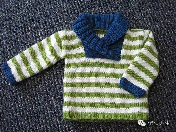 黑白条纹毛衣怎么编织,零线多色拼接毛衣图案