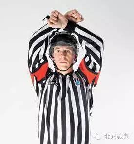 手势裁判,冰球比赛进球裁判手势