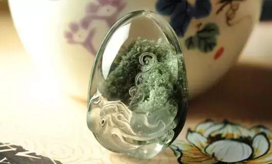 水晶绿幽灵平安牌,绿幽灵水晶补五行