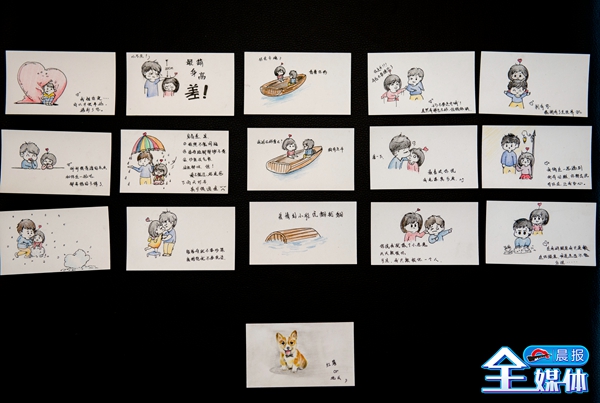 恋爱手绘卡片,手绘给男朋友生日快乐卡片