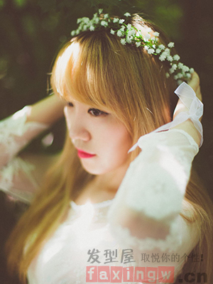 圆脸齐刘海女生适合的编发中长发,圆脸短卷发齐刘海怎么扎简单好看