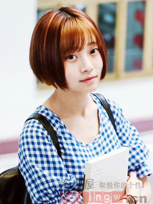 圆脸齐刘海女生适合的编发中长发,圆脸短卷发齐刘海怎么扎简单好看