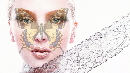 心头结愁绪面颊飞“蝴蝶”