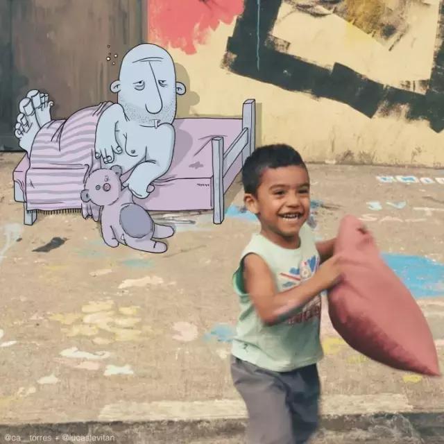 当涂鸦与时尚的元素相结合,插画和创意结合图片