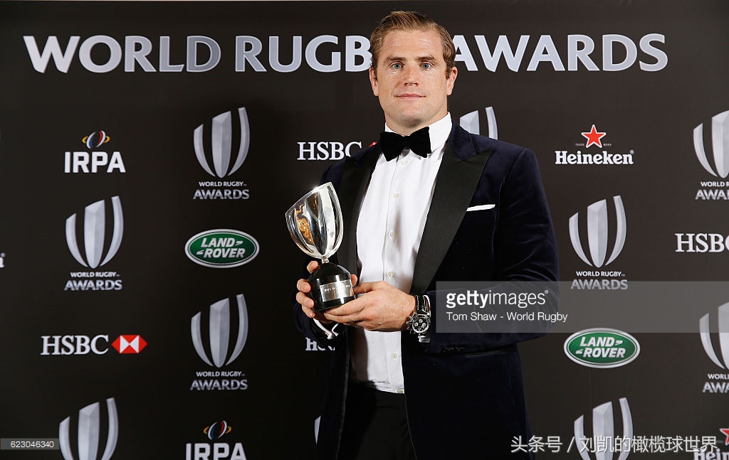 贝登.巴莱特与萨拉.亨特获得2016年世界橄榄球男女个人大奖