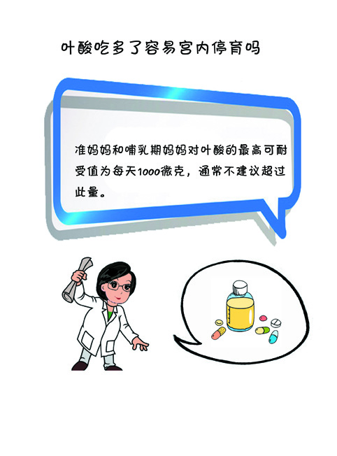 怀孕前3月，叶酸吃多了容易宫内停育