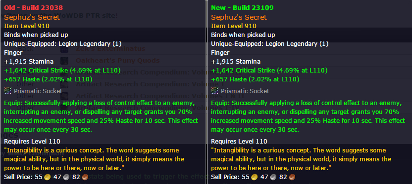 魔兽测试服：职业橙装补齐通用橙继续加强