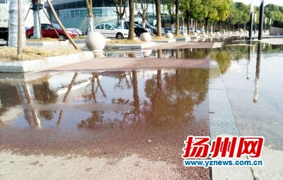 明月湖玉玲珑餐厅附近污水漫溢健身漫步道被淹