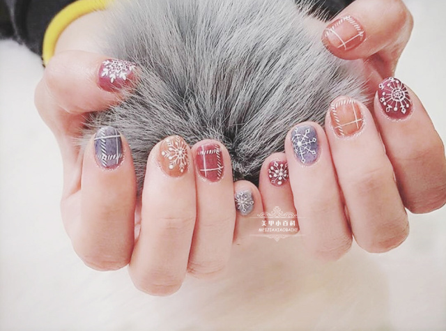 高大上豹纹美甲,适合冬天的皮草美甲