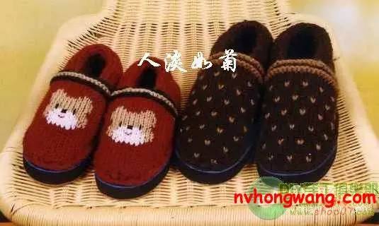 玉儿纺毛线拖鞋编织,编织毛线拖鞋花图案