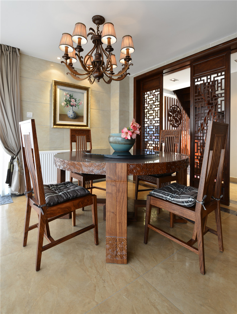 法式别墅红木装修,新中式装修红木家具别墅
