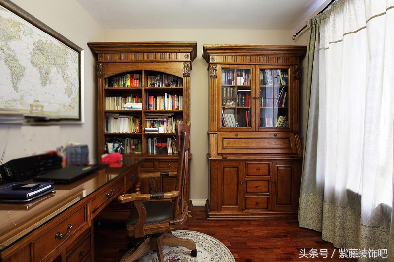 紫藤装饰_美式客厅装修效果图