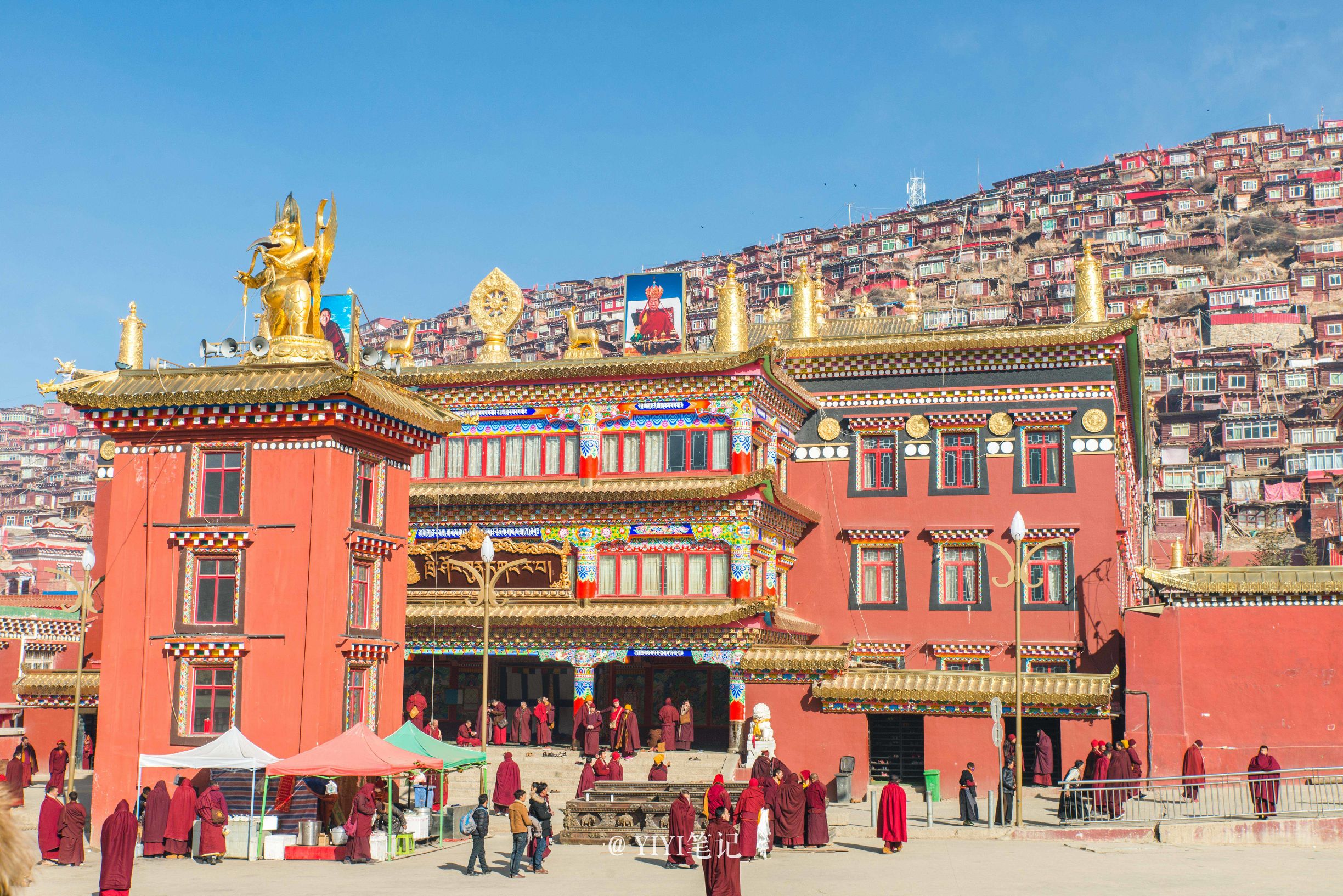 色达的冬天的美景,冬天的色达