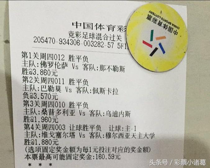 每日竞彩足球4串1推荐,竞彩足球4串1要中几场才有钱