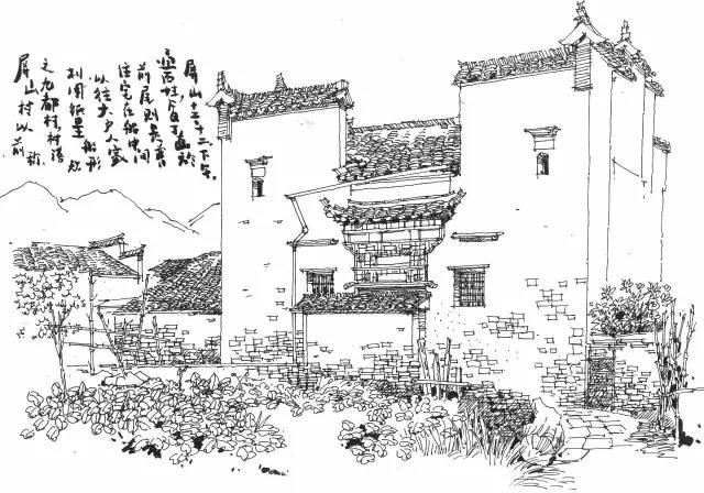 迷人的山水绘画,徽州特色烟雨江南画