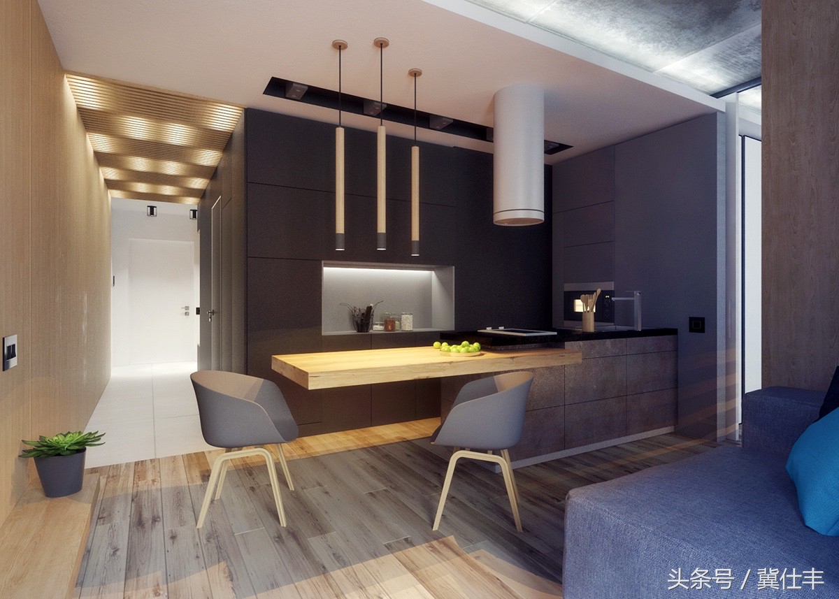 44平小户型装修进门厕所,60-70平米刀把型小户型设计