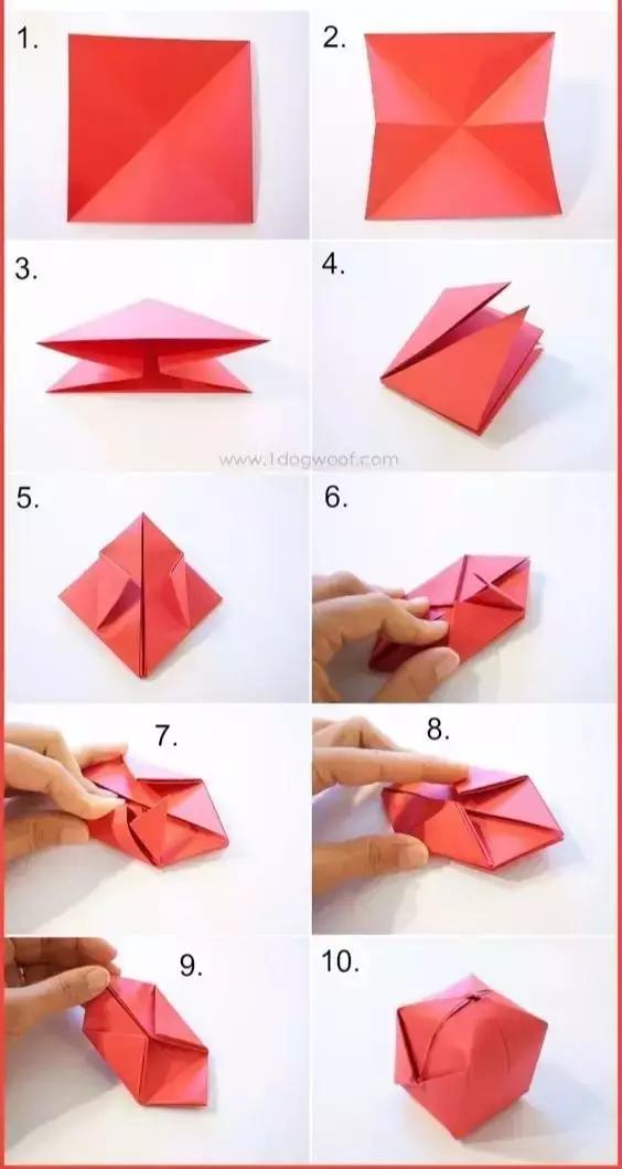 儿童折纸简单手工10000种,长正方形纸做手工折纸简单教程