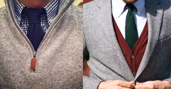 学院风两件套针织领带,时尚针织领带图片大全