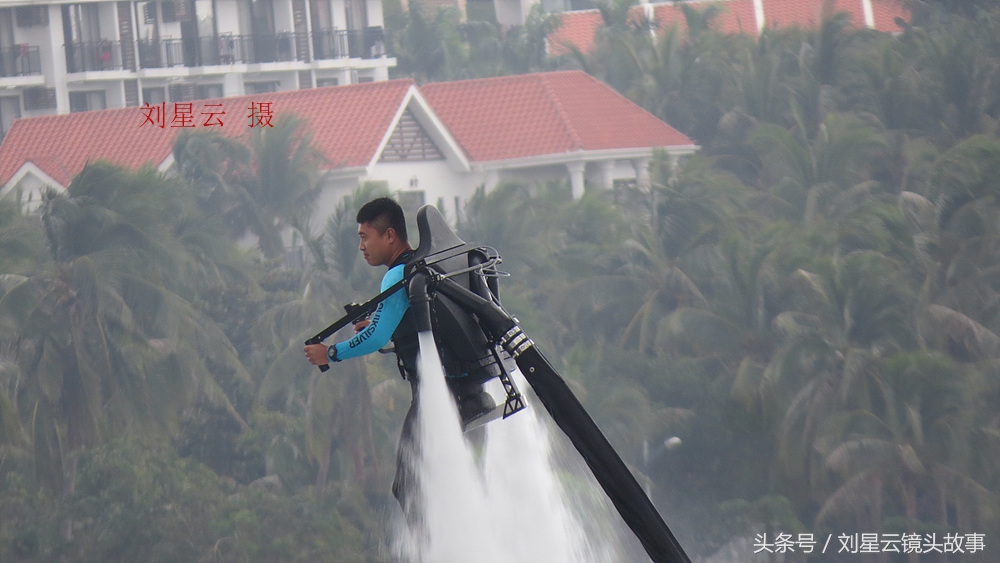 空中滑翔伞三亚,三亚大东海水上飞人