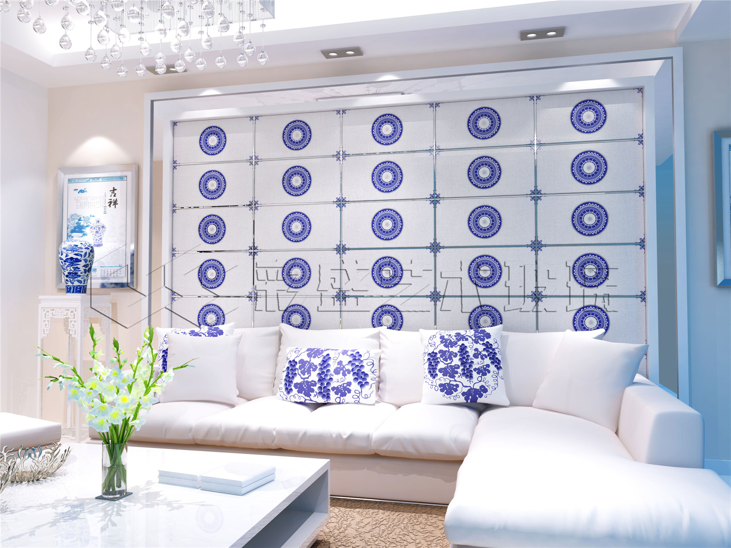 玻璃镜墙装修效果图,玻璃背景墙效果图大全2020款