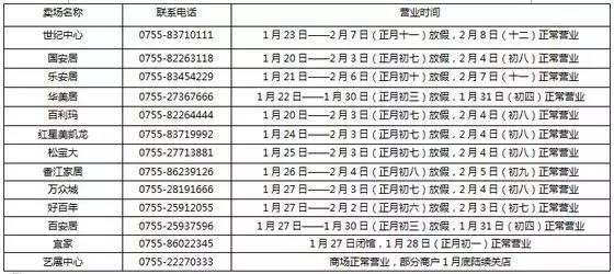 门店春节放假时间表,2017年春节放假安排时间表