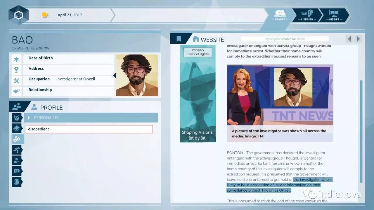 「独游推荐」Orwell：后*诺斯**登时代的控制社会与科技逻辑