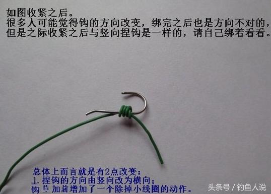 双钩绑鱼钩的方法图解,如何绑鱼钩器材图解教程