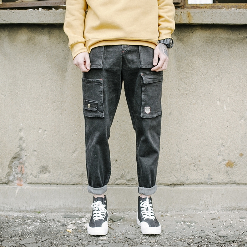 张扬与低调并行的休闲裤穿搭,春装新款直筒阔腿时尚百搭休闲裤