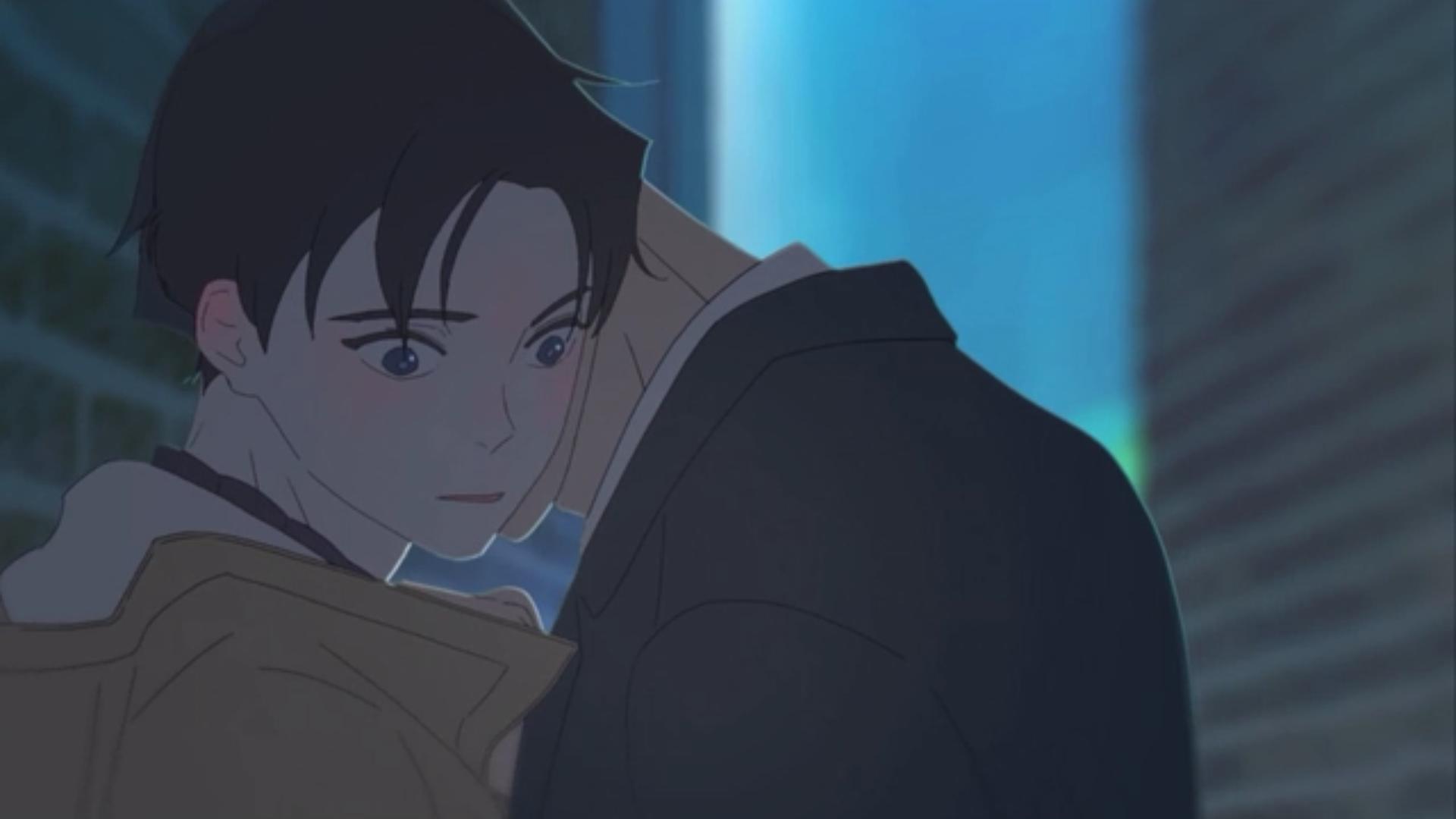 韩国短篇同志动漫《呼吸过度》图解第一集：同学会上的相遇