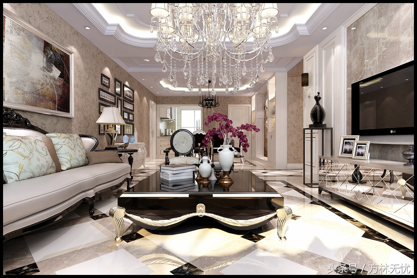 菏泽万达西户135平方装修效果图,万达华宅装修风格