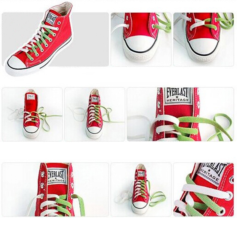 鞋带的花式系法明星同款,人字形鞋带系法图解