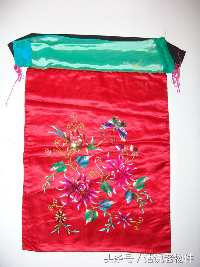 老绣品四幅,老绣品灯帘图片欣赏