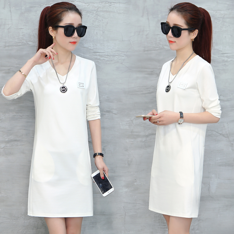 打底衫女内搭t恤中长款修身加绒,高领打底衫女秋冬新款长袖t恤衫