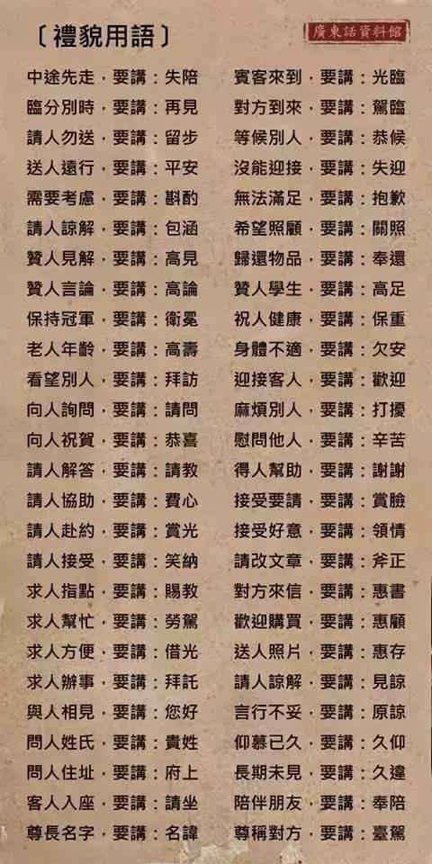 想做文明广州人，这些词语记得常讲