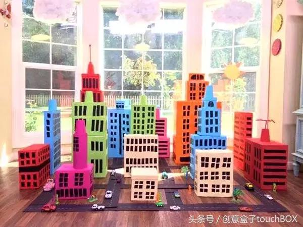 户外纸箱玩具自制多种玩法,疫情期间纸箱玩法
