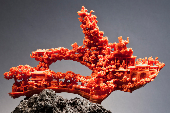 台湾博物馆红珊瑚是真的吗,红珊瑚馆藏品欣赏