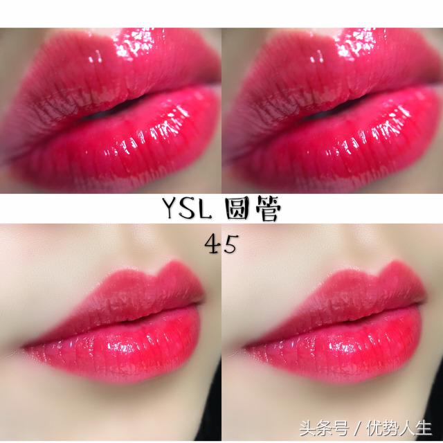 5支YSL圆管shine试色，简直是水蜜桃味的杨树林