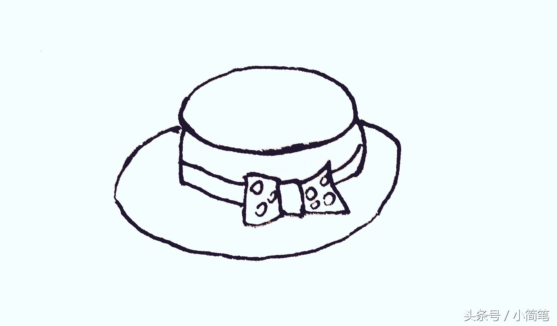 警察帽子简笔画画法,幼儿园冬季帽子简笔画简单又好看