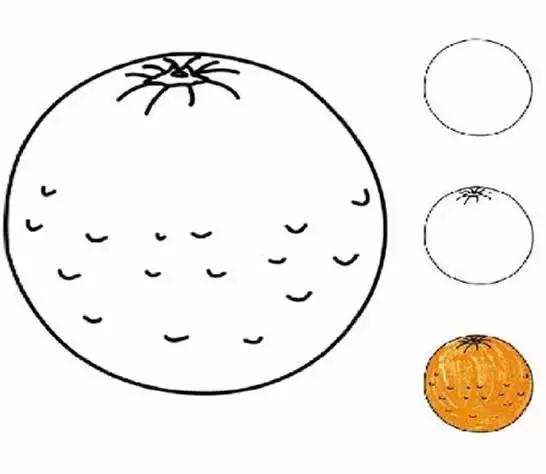 简笔画儿童3-6岁简单入门水果图解,水果和水果切面简笔画