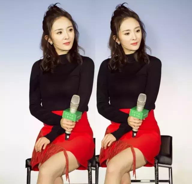 杨幂巧用刘海拯救发际线倍减龄,杨幂一发自拍就被吐槽发际线