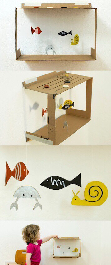 废纸箱做儿童玩具,废纸箱做可爱的宝宝