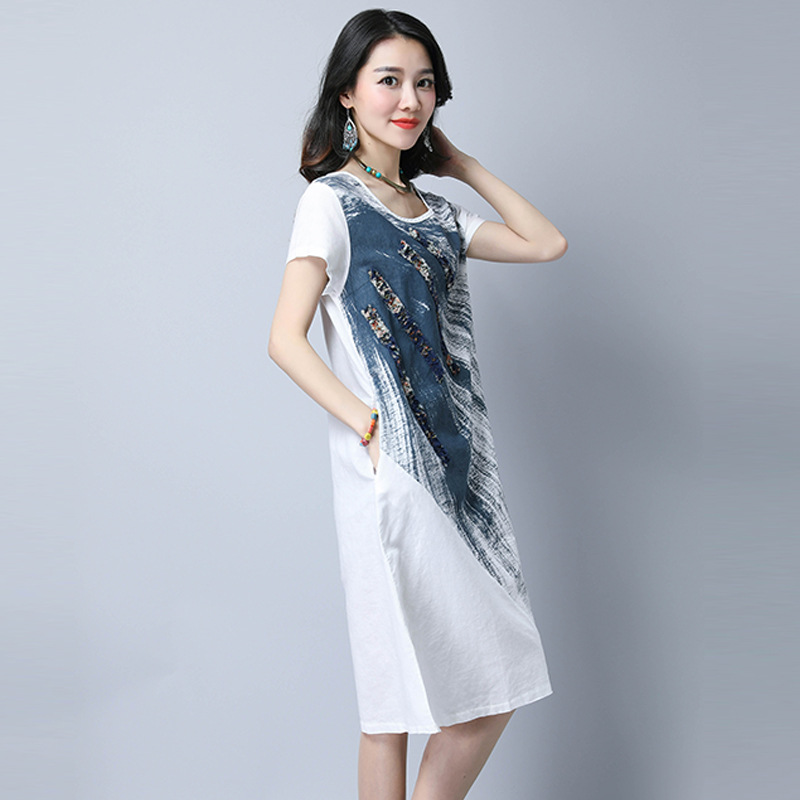 充满韵味，让人向往的民族风棉麻长裙