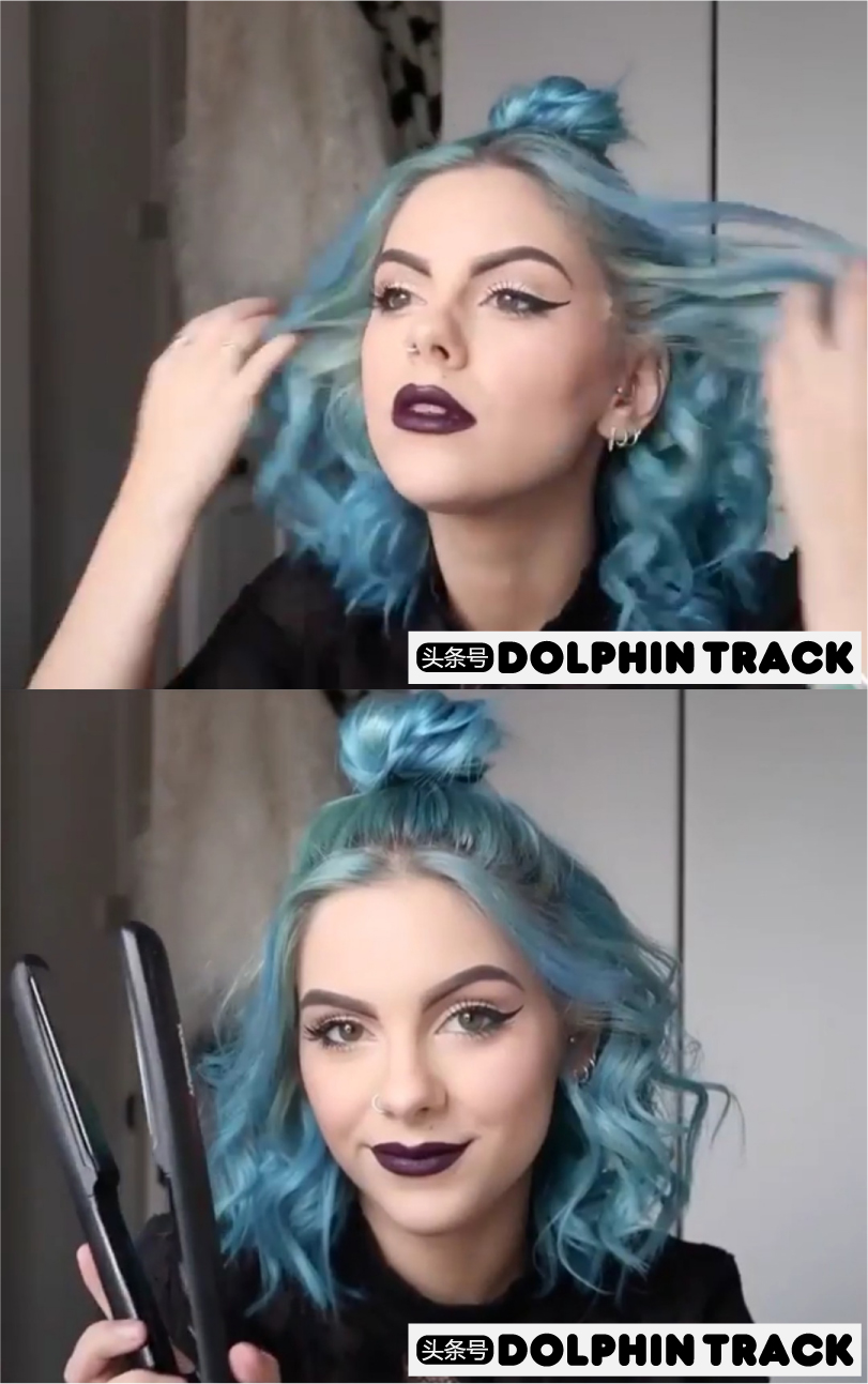 法式珍珠发带短发编发教程,适合中短发的编发ins