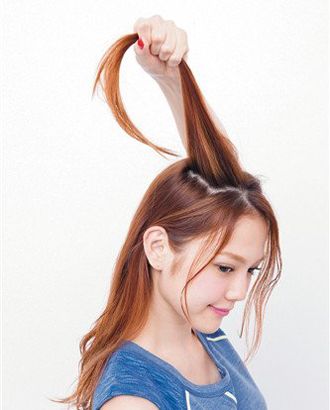 气质型中长发刘海造型,气质刘海发型教程