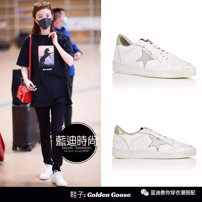 李宇春景甜机场街拍,李宇春吊带裤穿搭图片