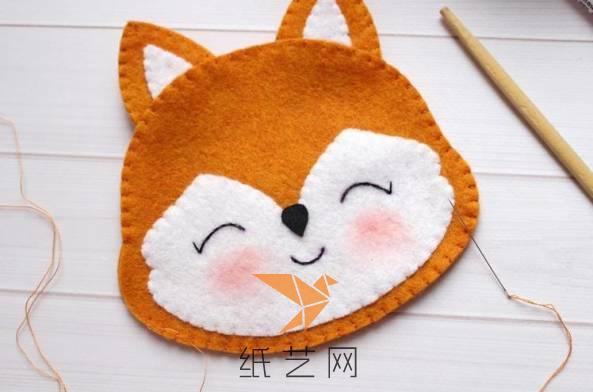 不织布小狐狸玩偶,不织布玩偶狐狸教程