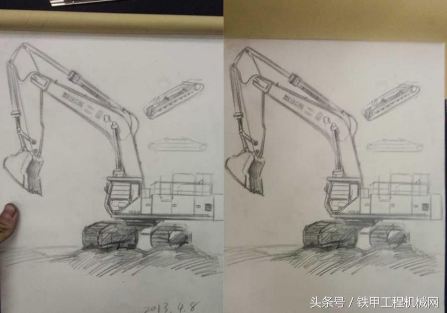 大学生坚持8年每天画挖掘机，现已达到“大师”级别！