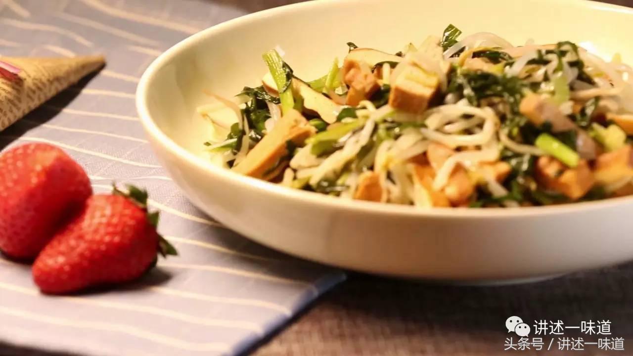 香干豆芽减脂,素食美食香干炒豆芽