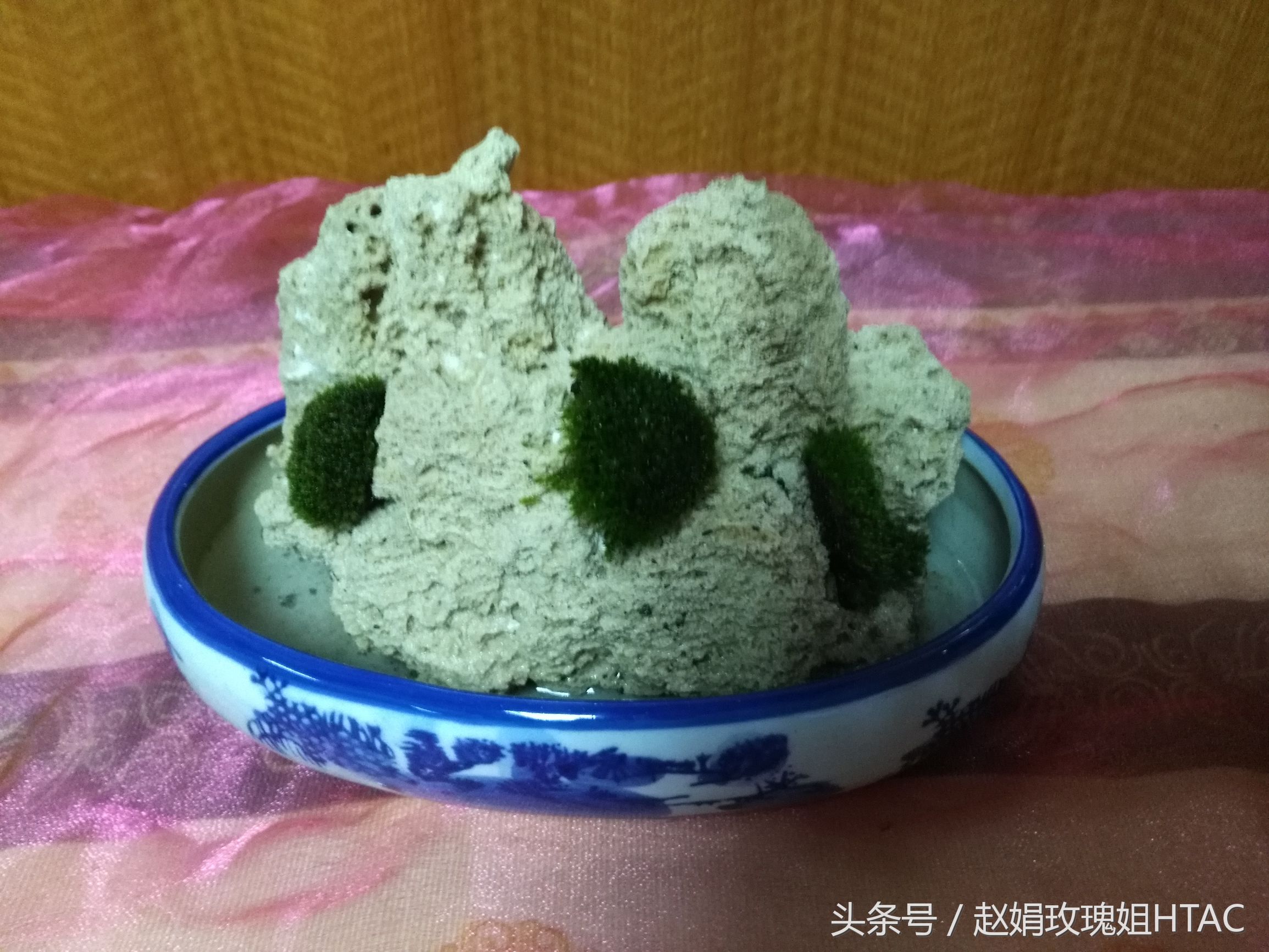 花心思精品老桩盆景,小微型吸水石盆景制作方法图解