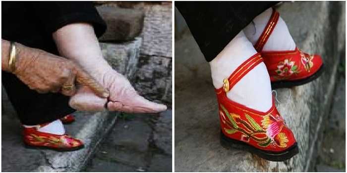 女人缠足的渊源,妇女缠足方法